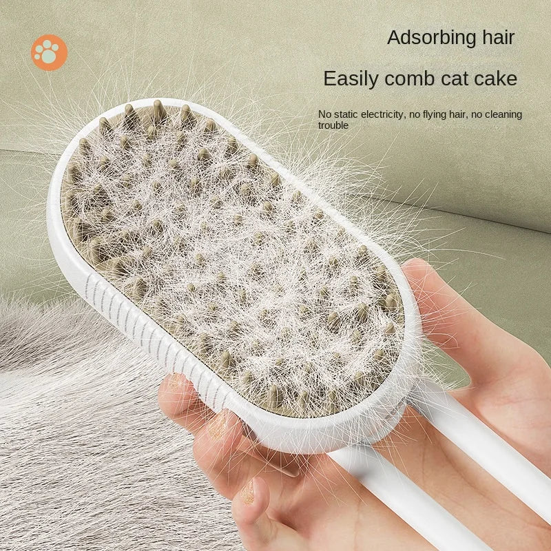 Brosse à vapeur pour chat Brosse pour chien à vapeur 3 en 1