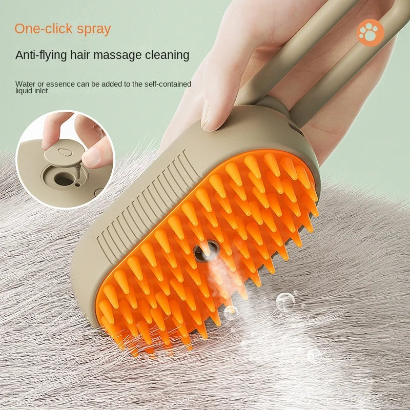 Brosse à vapeur pour chat Brosse pour chien à vapeur 3 en 1